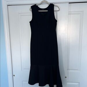 MARINA Black Sleeveless Midi Dress